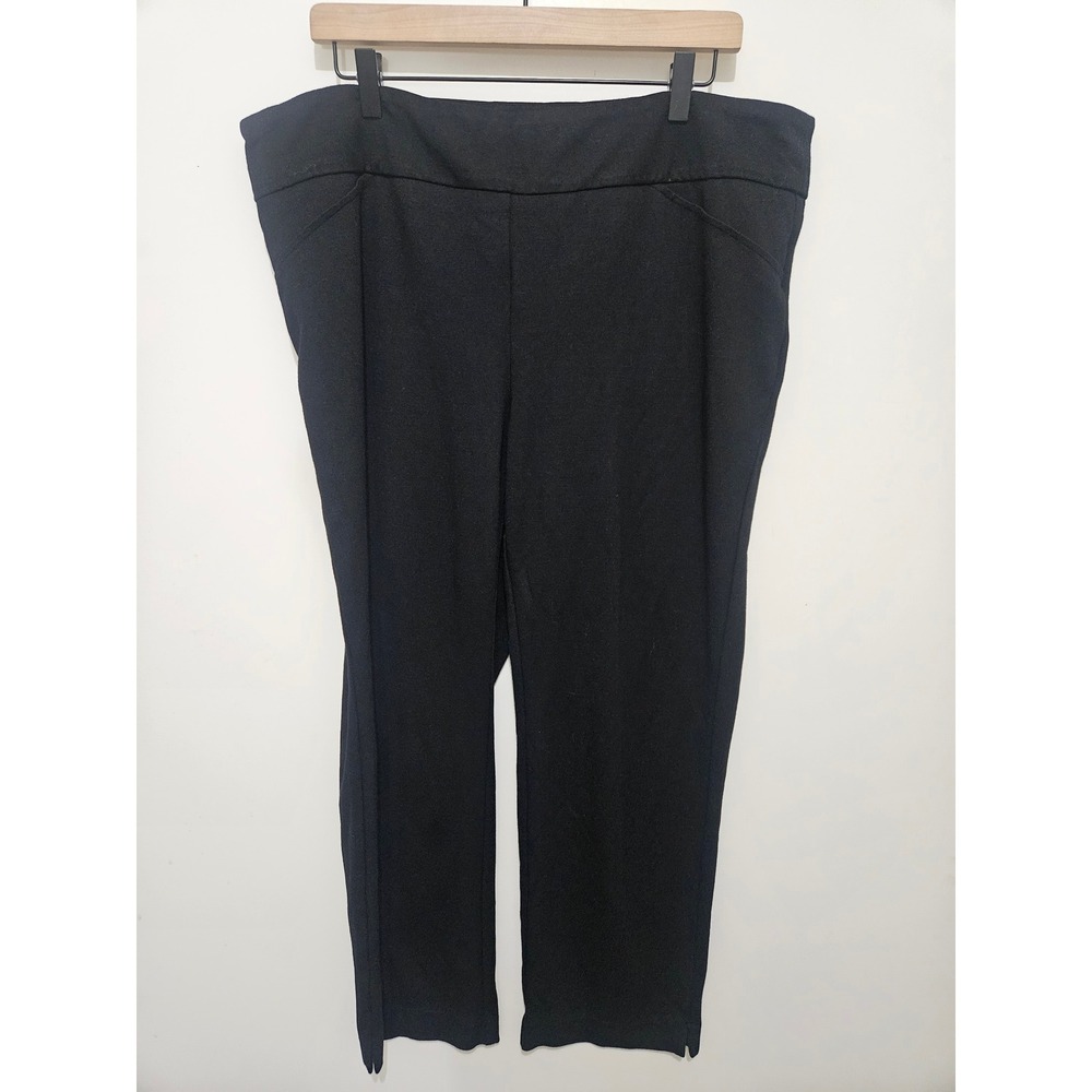 Charter Club Cambridge Slim Black Ponte Ankle Pants Plus Size 18WP Tummy Control